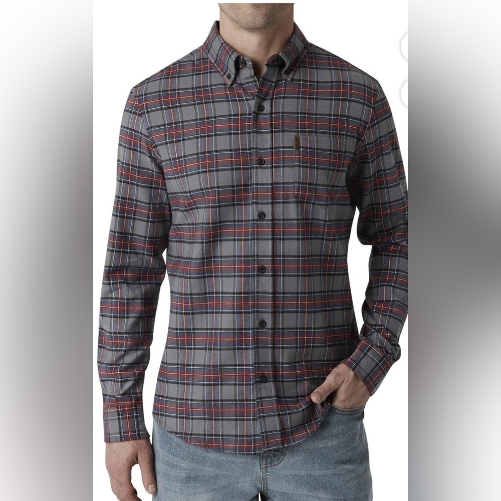 Chaps Stretch Flannel Shirt Size Large